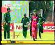 Waqar Stares at Umpire After Bowling Batsman