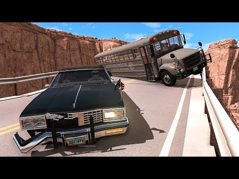 Collapsing Bridge Pileup Car Crashes #23 - BeamNG DRIVE | SmashChan