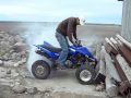 Burnout with Pontiac Firefly tires on my Raptor!!