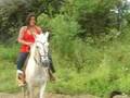 Kris andando de cavalo