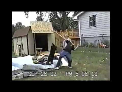 INSANE BACKYARD WRESTLING MONTAGE! - JUMPS OFF SHED - CHAIR SHOT - TABLES & MORE!