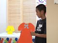 英語劇・子供英会話レッスンアクティビティー 『洋服屋さんでお買い物ごっこ（小学６年生男の子編）』