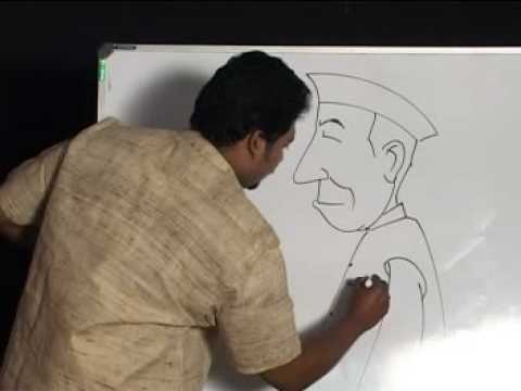 how to draw bharathiar