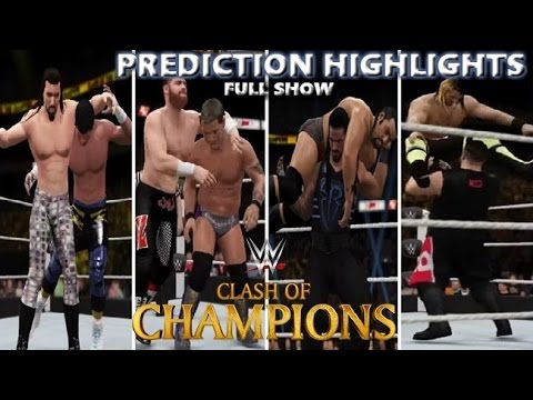WWE 2K16 CLASH OF CHAMPIONS 2016 FULL SHOW - PREDICTION HIGHLIGHTS