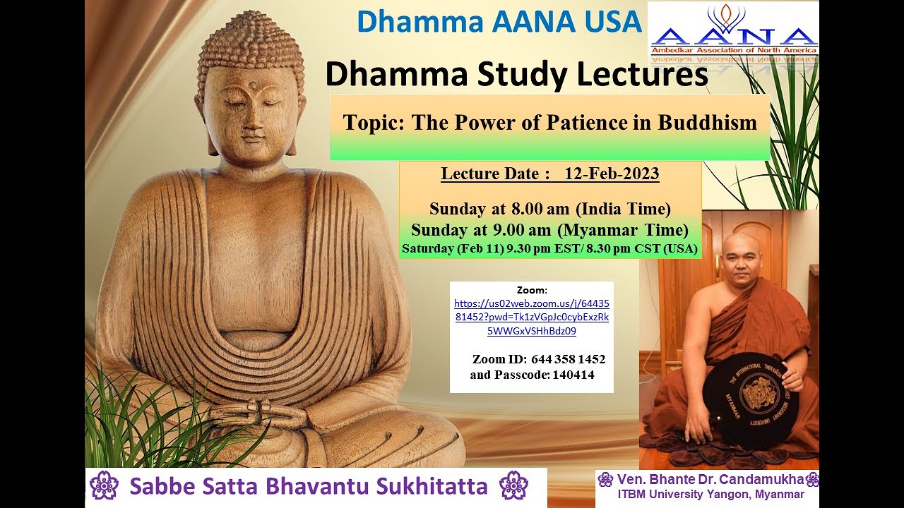 The Power of Patience in Buddhism by Ven Bhante Dr. Candamukha, Myanmar