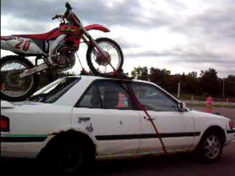 CRF 450 crash on the highway