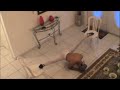 practises inside house contortion