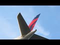 Delta Airlines Airbus A330 Landing Boston Logan Airport - November 21, 2009