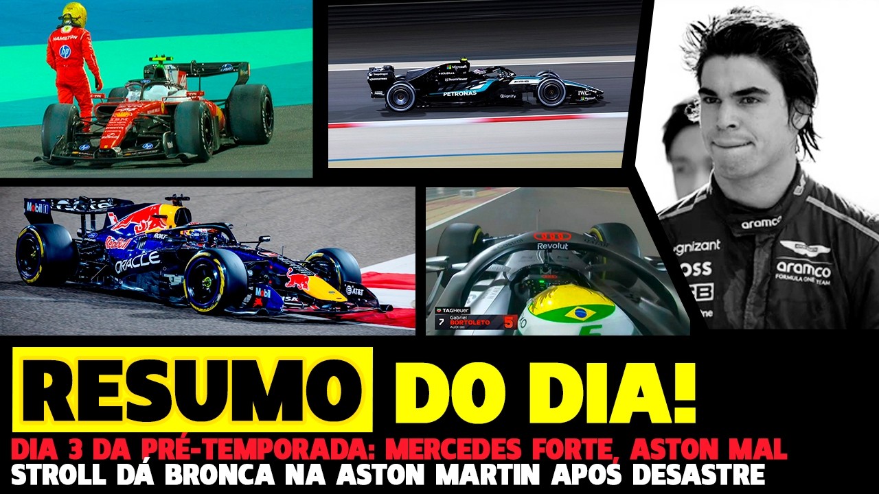🚨DIA 2: MERCEDES REAGE, HAMILTON PARA NA PISTA, ASTON COM PROBLEMAS E VERSTAPPEN DISCRETO |FÓRMULA 1
