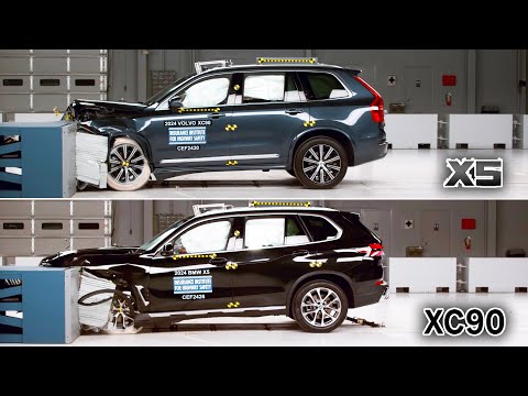 2024 bmw x5 vs 2024 volvo xc90  crash test showdown