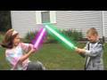Kids in Real Lightsaber Fight!