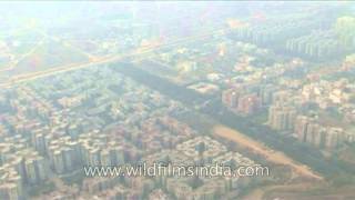 Sky scrapers in the Metro city of Delhi-Gurgaon as seen aerially!