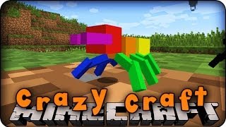 Minecraft Mods - CRAZY CRAFT - Ep # 2 'ENDER KNIGHTS AND KING COW!' (Morph Mod)