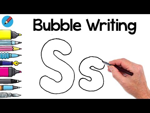 how to draw a i in bubble letters