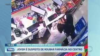 Adolescente apreendido em Bauru: jovem é suspeito de roubar farmácia no centro