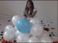 (Balloon fetish looner) Taras Balloons 037 - White Column Popping.wmv