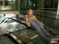 Cute Blonde Escalator Spin Trick Cute Blonde Escalator Spin Trick