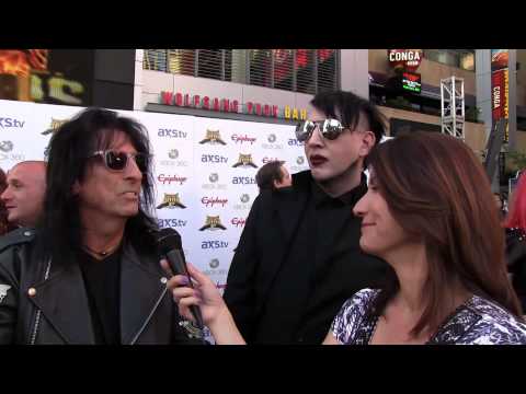 Manson - Frankie DiVita from 96.7 KCAL Rocks interviews Alice Cooper and Marilyn Manson on the Black Carpet at the 2013 Revolver Golden Gods Awards in Los Angeles. Th...