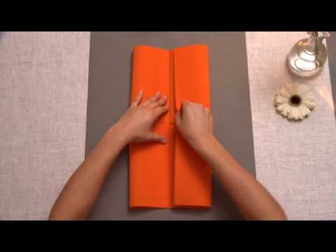 napkin folding heart - Even the most simple napkin folding will impress your guests. Be inspired and get instructions from our napkin folding movie clips. In this movie clip, we ha...