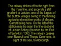 as now seen on http://deputy-dog.com 
a train journey on the now closed railway line from saxmundham to aldeburgh.

at 45 seconds you can make out the house in the clouds and windmill at thorpeness before the trains comes into 