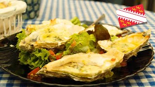 Gebackene Austern wie im Elsass: Käse-Knoblauch-Kräuterbutter-Rezept Gebackene Austern wie im Elsass: Käse-Knoblauch-Kräuterbutter-Rezept