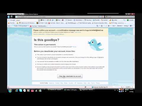 how to to delete twitter account