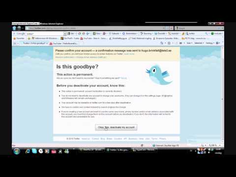 how to to delete twitter account