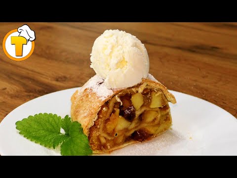 Немецкий штрудель, простой и вкусный рецепт. (6+)
