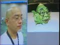 Cindy Csordas from CH Television interviews caricaturist Lar deSouza
