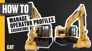 Video about how to manage and create operator profiles on excavator