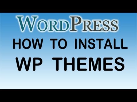 how to install wordpress theme