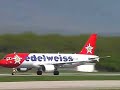 edelweiss Airbus 320 take-off Geneva