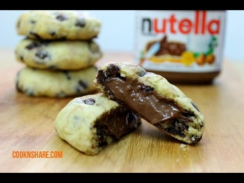 nutella - Nutella chocolate chip cooks are simple to make and incredibly delicious. This recipe uses a very easy cookie recipe, semisweet chocolate chips, and a nutell...