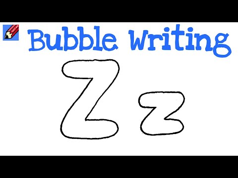 how to draw a bubble letter v