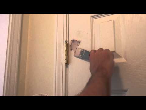 how to fix hole in door