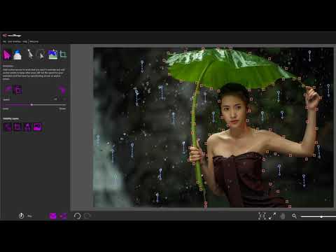 Animate rain with PhotoMirage