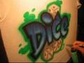 Airbrushed t-shirt with a name