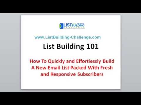List Building Tutorial – How to Build a Fresh Email List In 30 Days or Less!