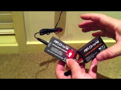 how to know when ar drone battery is charged
