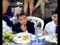 desayuno en el colegio san antonio maria claret, el dia de la primera comunion de luis miguel rojas franco