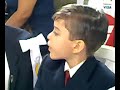 desayuno en el colegio san antonio maria claret, el dia de la primera comunion de luis miguel rojas franco