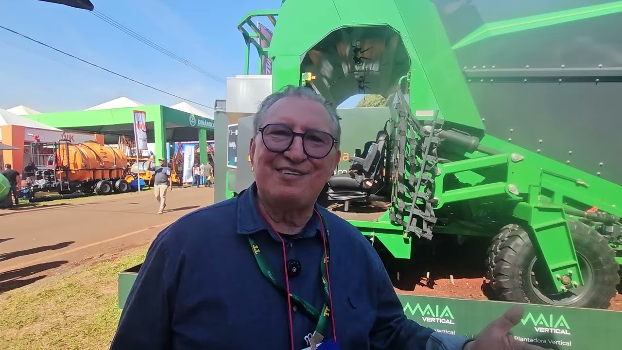 Edilson Maia destaca o plantio vertical de cana e a Plantadora Maia Vertical