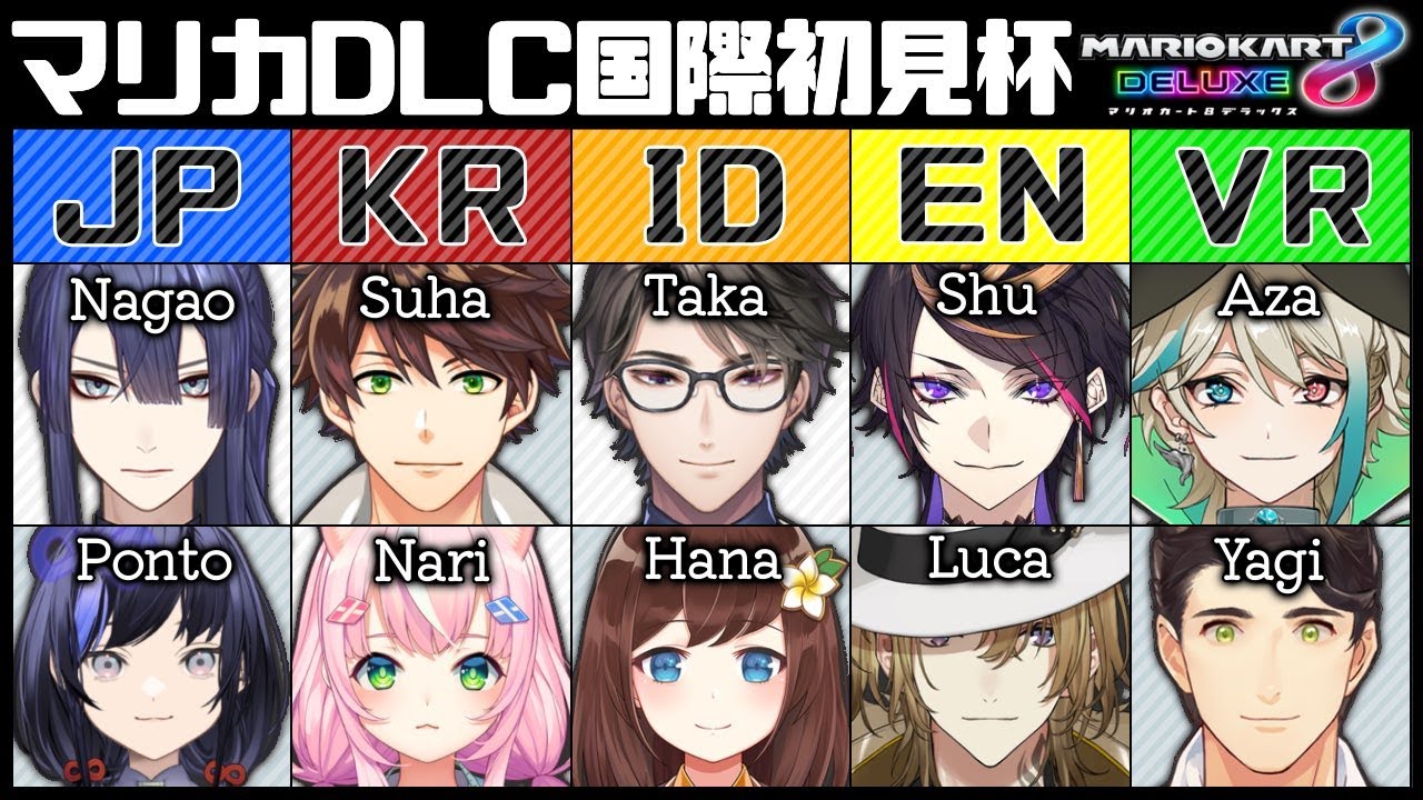 【マリオカート8 デラックス】DLC新コース国際完全初見杯 JPガチ枠【長尾景/にじさんじ】
