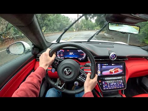 2024 Maserati GranTurismo Trofeo - Rainy POV Test Drive (Binaural Audio)