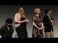 with evan rachel wood, peter dinklage, busy philipps, and justin long.