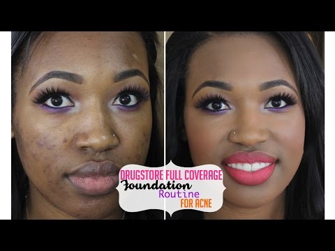 ACNE Coverage: Drugstore Full Coverage Foundation Routine | Meka Meeks