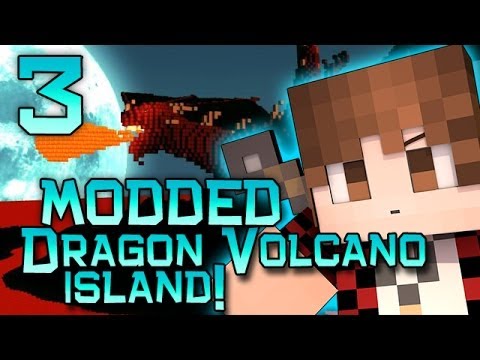 Minecraft: Dragon Volcano Island Modded! w/Mitch, Jerome and Ryan! Part 3 - How To Build a Sky Base!