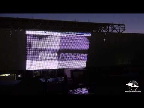 Por dentro da Obra - Tel�o de Led � testado na Arena Corinthians em 18/06/2013