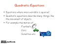 Algebra Tutorial (Key Concepts) Algebra Tutorial (Key Concepts)