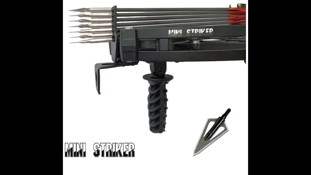 Mini Striker Magazine using commercial single blade broadheads